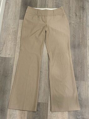 Express Editor Beige Pinstripe Wide Leg Career Dress Pants 6R